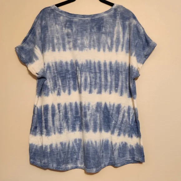 ⭐️ HOST PICK ⭐️ Sonoma Short Sleeve Dolman Tee Blue Tie Dye Shirt - Picture 3 of 4